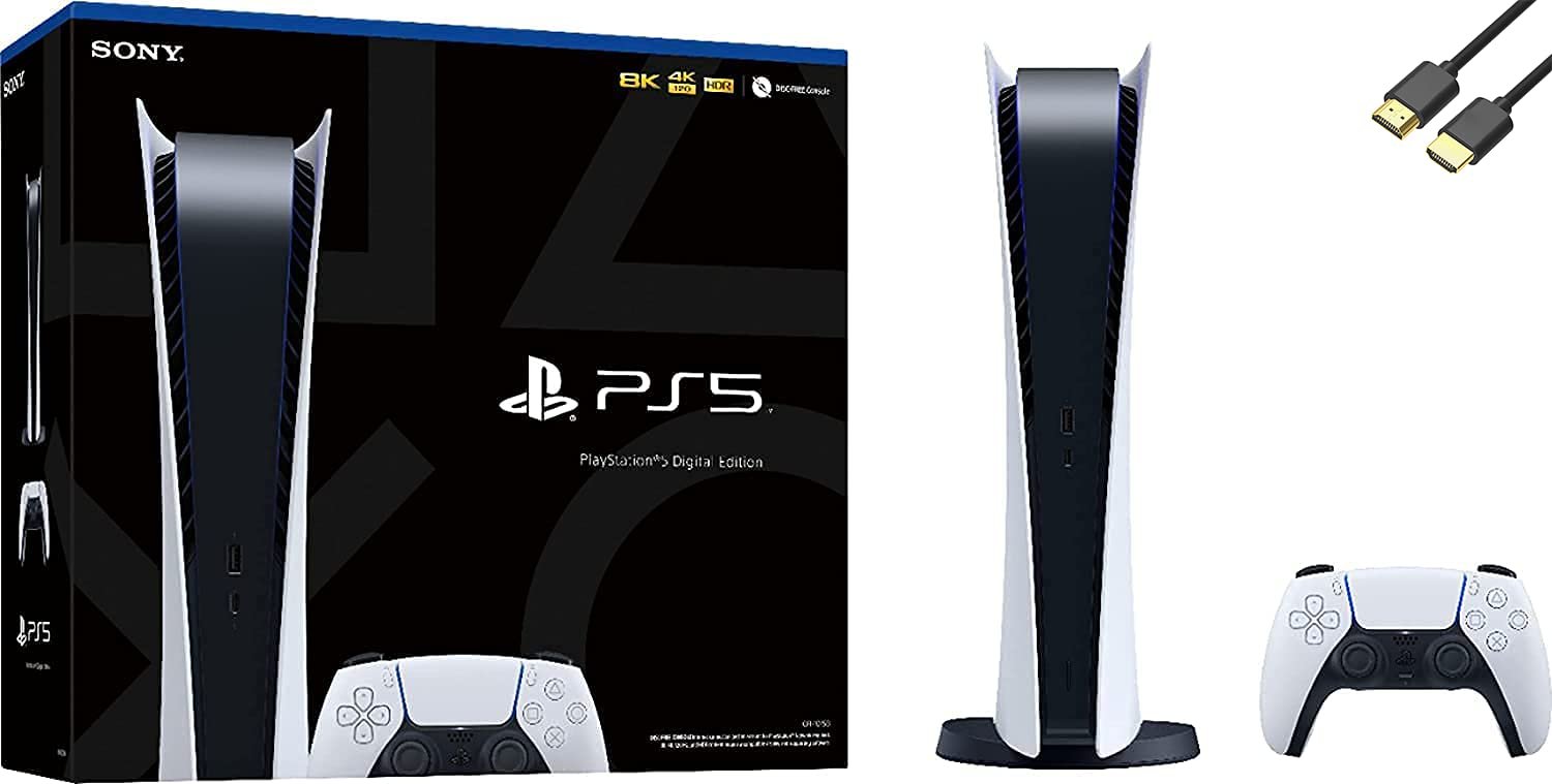 Playstation 5 Digital Edition PS5 Gaming (Disc Free) Console (Renewed)