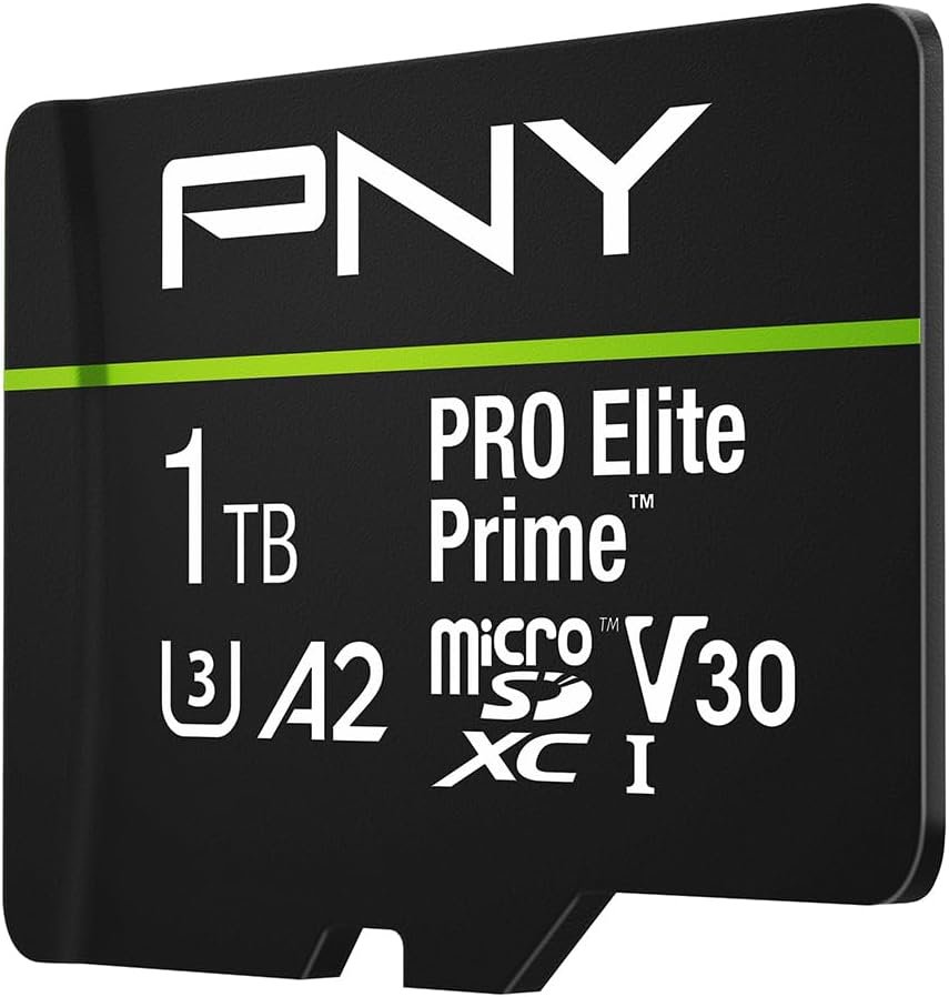PNY 1TB PRO Elite Prime C10 U3 V30 A2 microSDXC Flash Memory Card