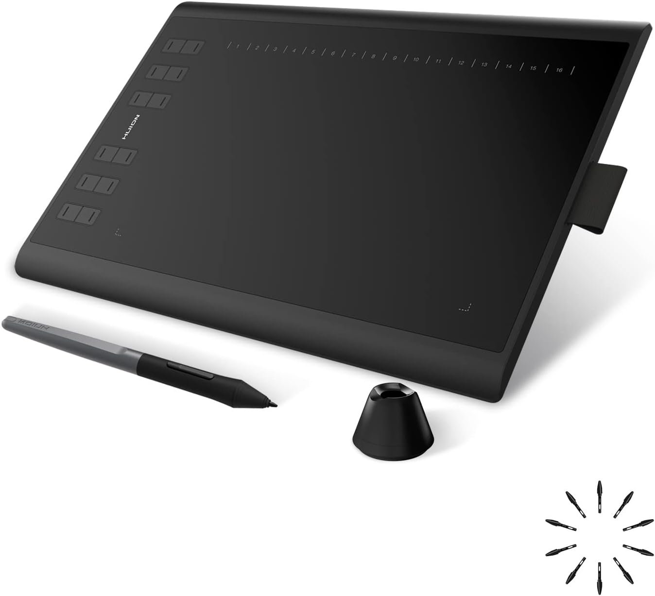 HUION Inspiroy H1060P Graphics Drawing Tablet, 10 x 6.25 in, 12+16 Hot Keys
