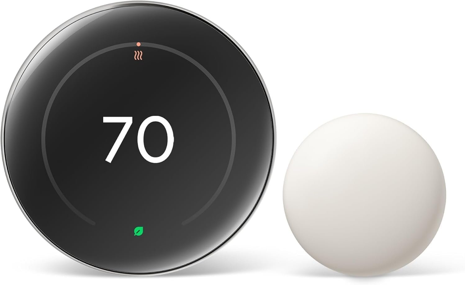 Google Nest Learning Thermostat Pro Edition with Temperature Sensor (4th Gen, 2024) Smart Energy Saving, Advanced Calibration, Adaptive Eco, Compatible with Alexa & Google Home (Polished Silver)