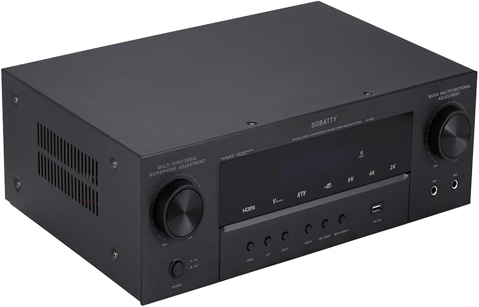 7.1‑Channel Home Theater AV Receiver, HDMI 2.0, Optical & Coaxial Digital Audio Ports, Uncompressed Surround‑Sound Amplifier for Home Cinema
