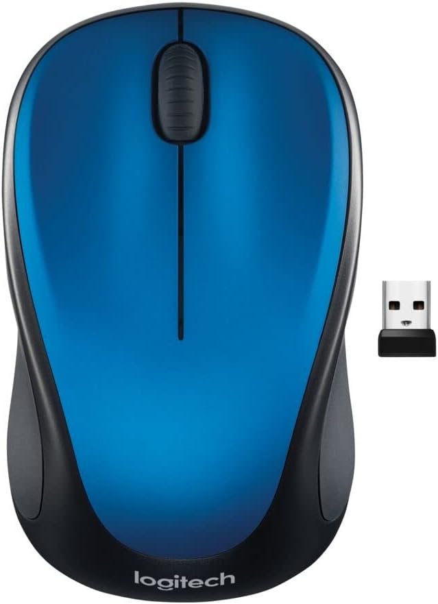 Logitech M317 Compact Ambidextrous 2.4 GHz Wireless Mouse – Blue