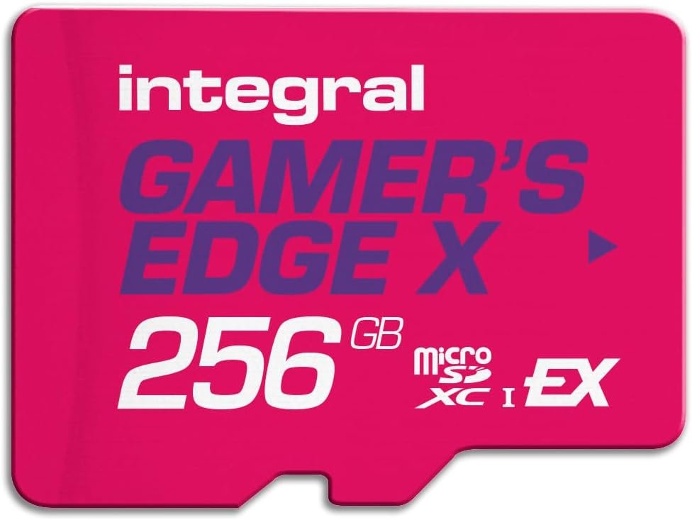 Integral 256GB Gamer’s Edge X Micro SD Express Card for Nintendo Switch 2, up to 890MB/s Read, 750MB/s Write, 4K Video, A2, NVMe PCIe, High-Speed Gaming, Ultra-Fast Storage