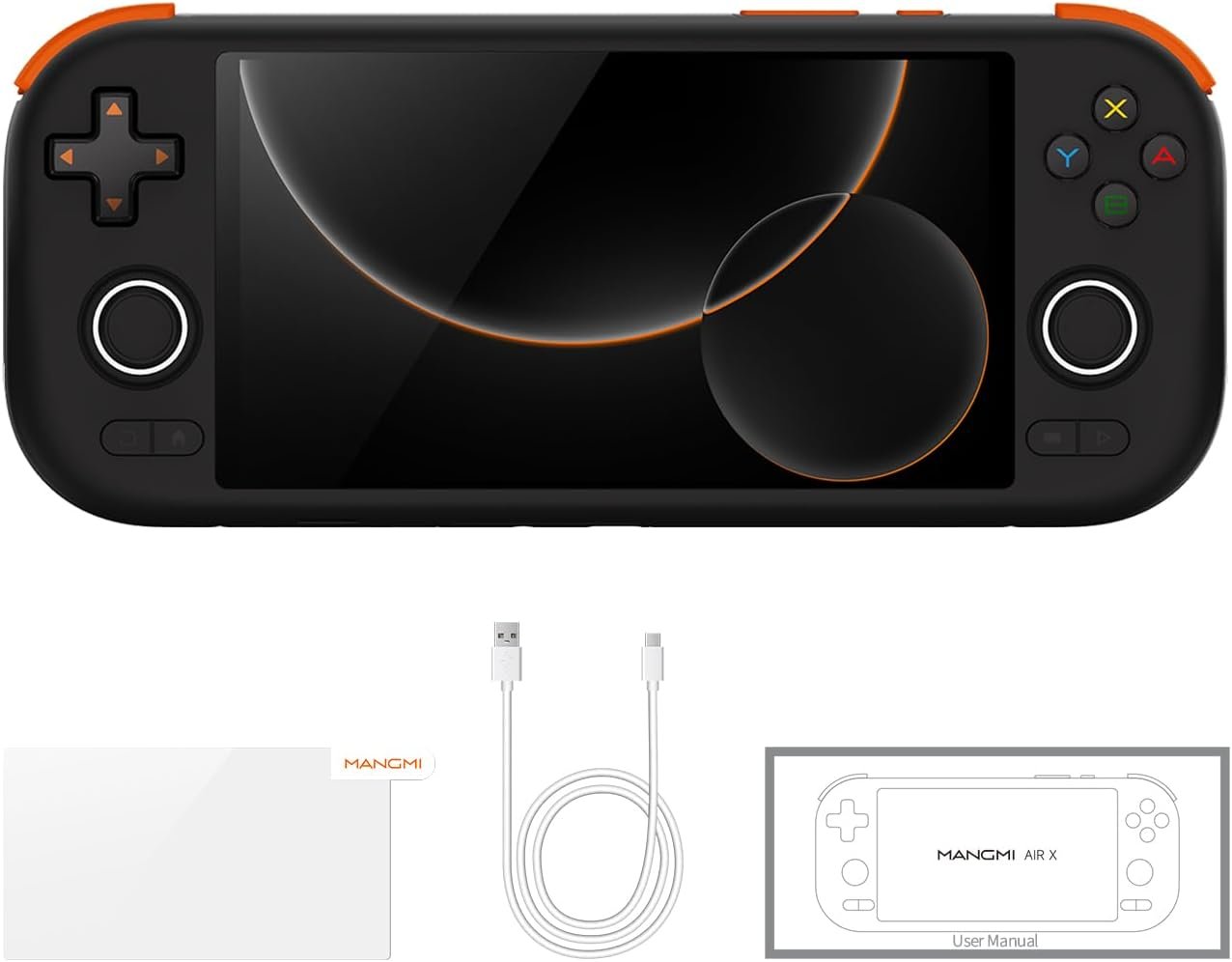 MANGMI AIR X Android Handheld Game Console, 5.5″ FHD IPS, 4GB+64GB, Black