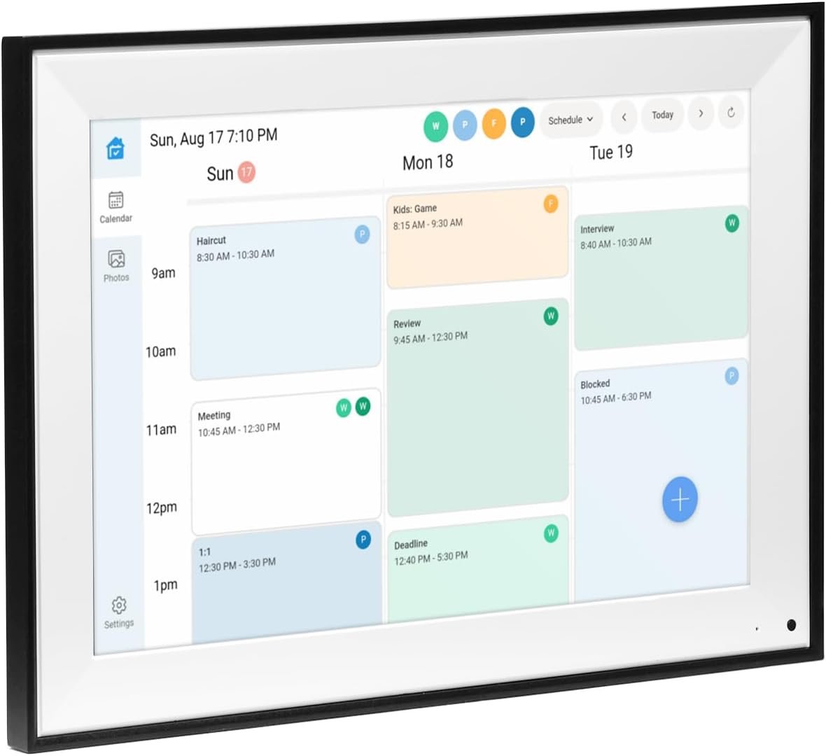 OFFNOVA 10.1″ IPS Touchscreen Smart Digital Calendar Frame, 1920×1200 FHD Family Planner, WiFi Calendar Sync for Google/iCloud/Outlook, Photo Slideshow & Task Management