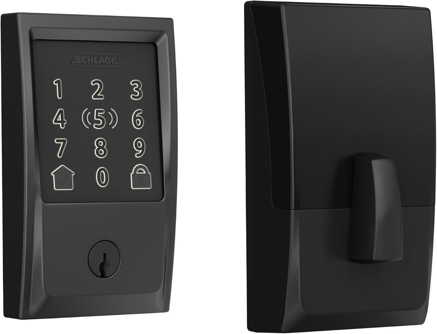 Schlage Encode Plus Smart WiFi Deadbolt Lock, Tap to Unlock, Matte Black