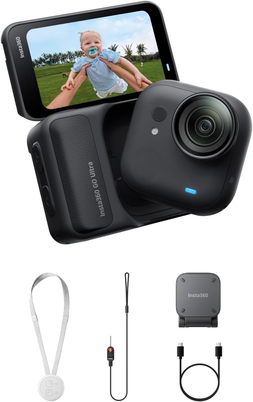 Insta360 GO Ultra Black – 4K Hands-Free Vlogging Camera