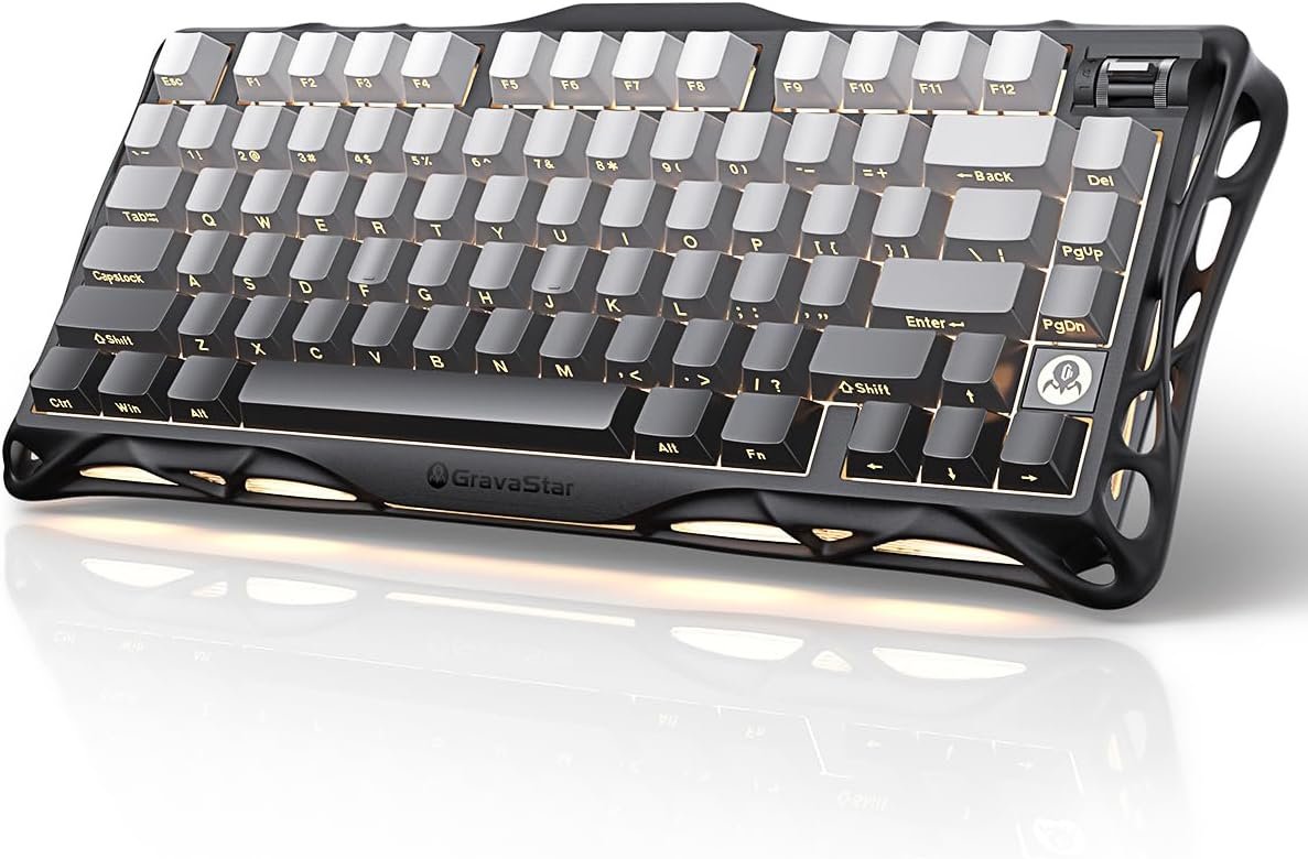GravaStar Mercury K1 75% Wireless Mechanical Gaming Keyboard RGB Backlit