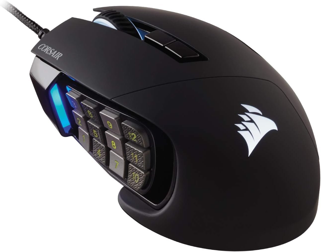Corsair Scimitar RGB Elite Wired MMO MOBA PC Gaming Mouse – Black