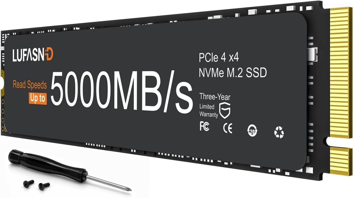 2TB M.2 NVMe SSD 2280 PCIe Gen4 x4, Up to 5000MB/s, 3D NAND Falsh Internal Solid State Drive, Ultra-Fast Gaming Storage Upgrade for Gaming PC, Laptop & Desktop, PS5 Compatible