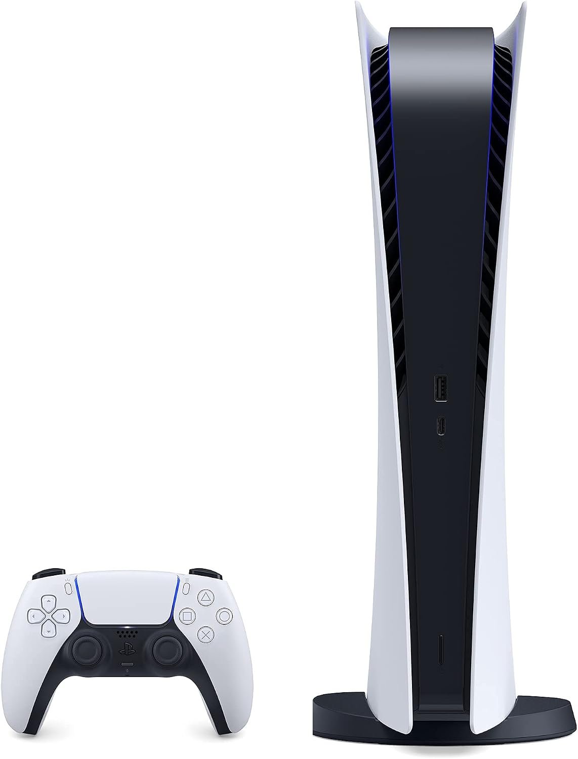 PS5 – Sony PlayStation 5 Digital Edition Gaming Console + Wireless Controller – 16GB GDDR6 RAM, 825GB SSD, 120Hz 8K Output, White