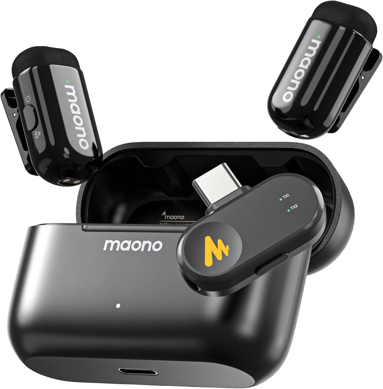 MAONO T1 Mini Pro Wireless Lavalier Microphone for Video Content Creators