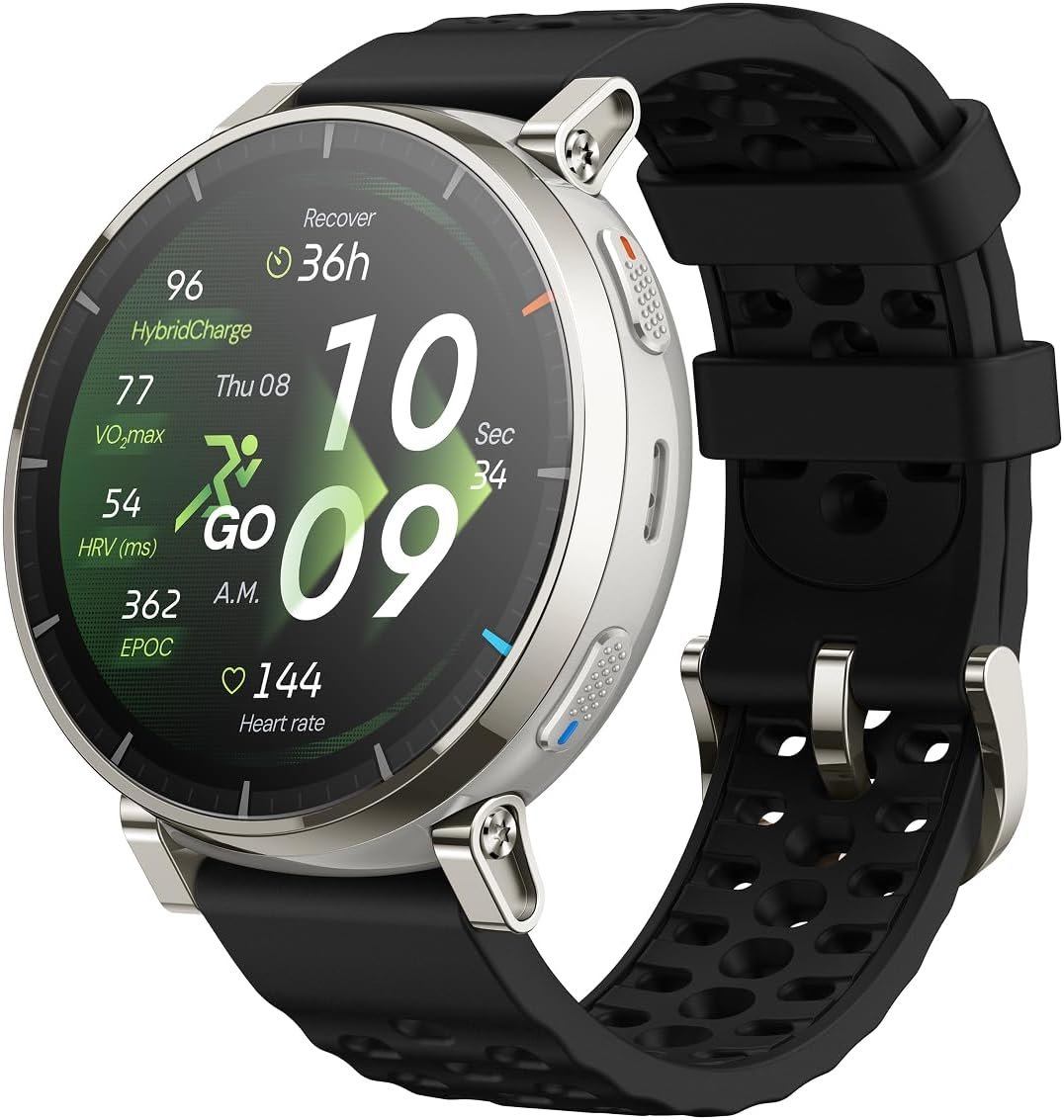Amazfit Active 3 Smart Watch, 1.32″ AMOLED Sapphire Glass, GPS, iOS/Android