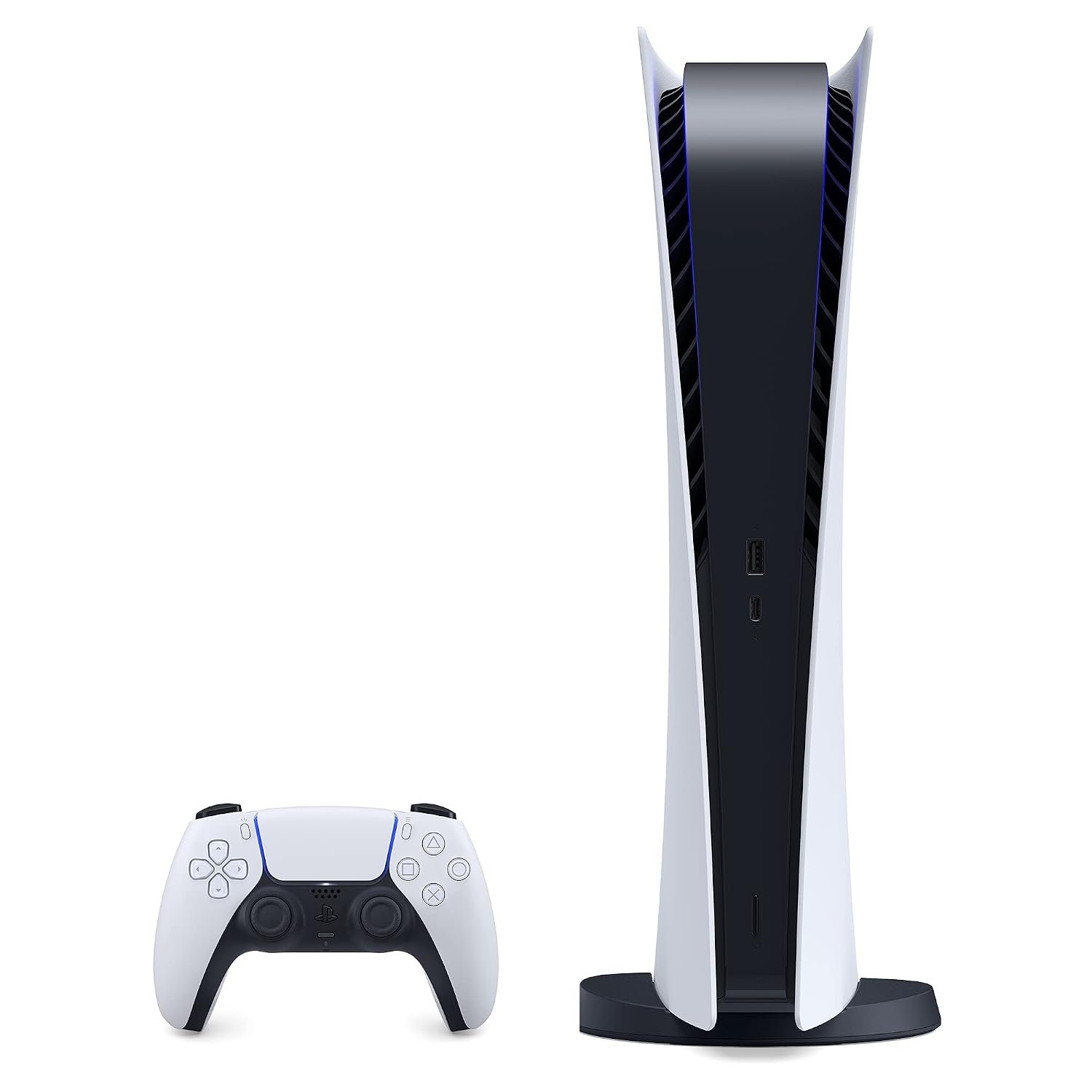 Sony Playstation 5 Digital Edition PS5 Gaming Console – 16GB GDDR6 Memory, 825GB SSD, WiFi 6, Bluetooth 5.1, Ethernet, 120Hz 8K Output, Tempest 3D AudioTech, Type-C (Renewed)