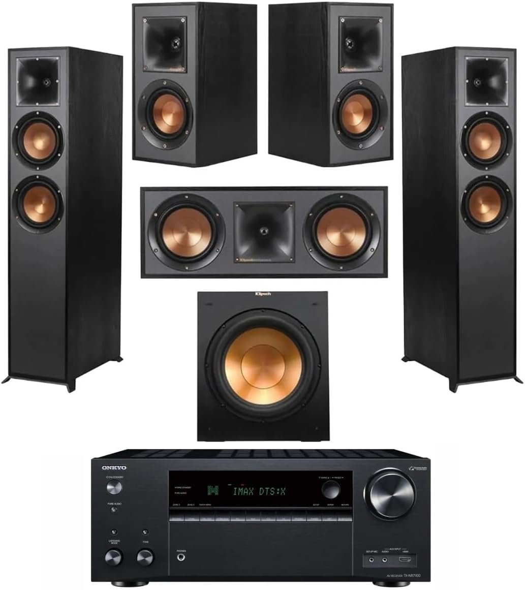 Klipsch Reference Dolby Atmos Home Theater + Onkyo TX-NR7100 9.2-Channel