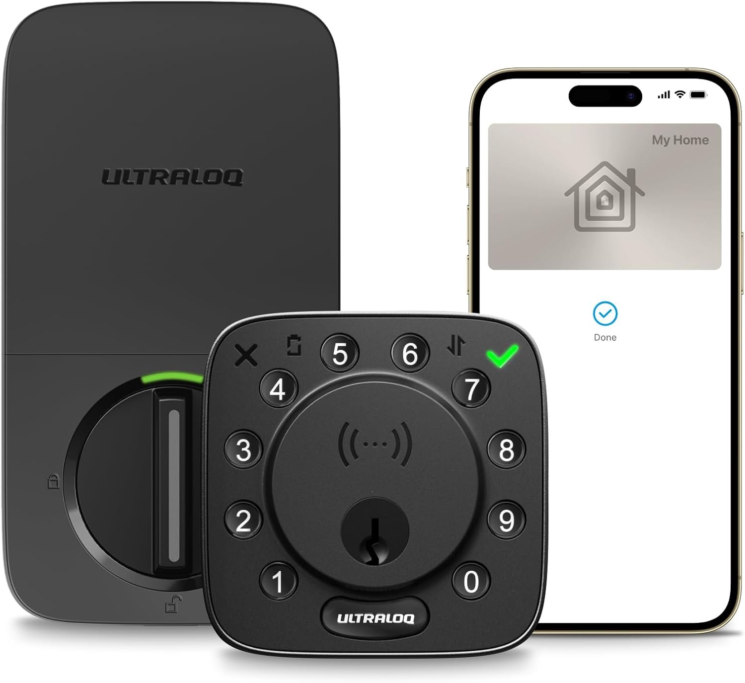 ULTRALOQ Bolt NFC WiFi Smart Lock,Tap to Unlock with iPhone and Android NFC