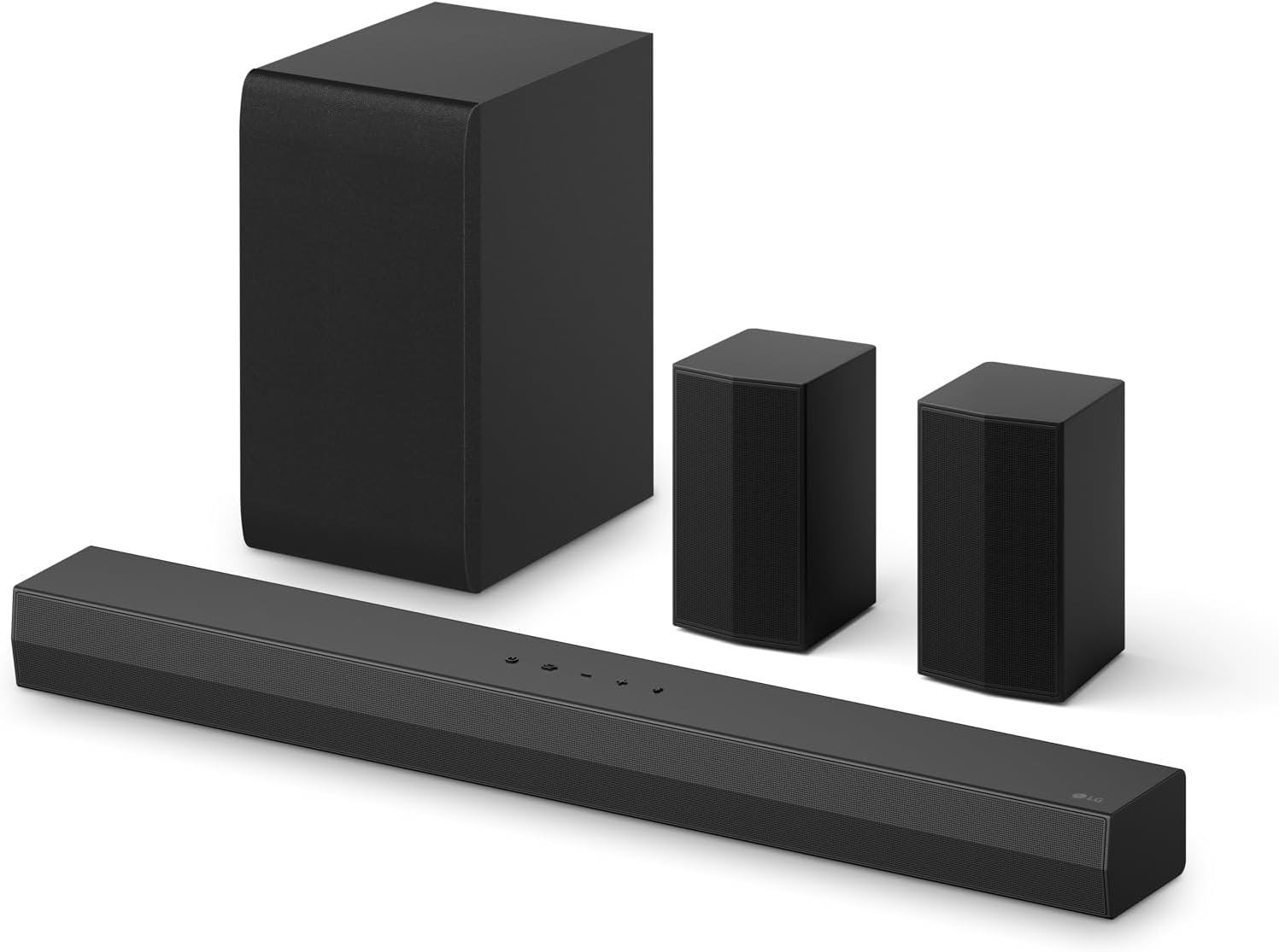 LG S40TR 4.1 ch. Home Theater Soundbar with Rear Surround Speakers and Wireless Subwoofer, Wow Interface, Dolby Audio, AI Sound Pro, Amazon Exclusive – Black
