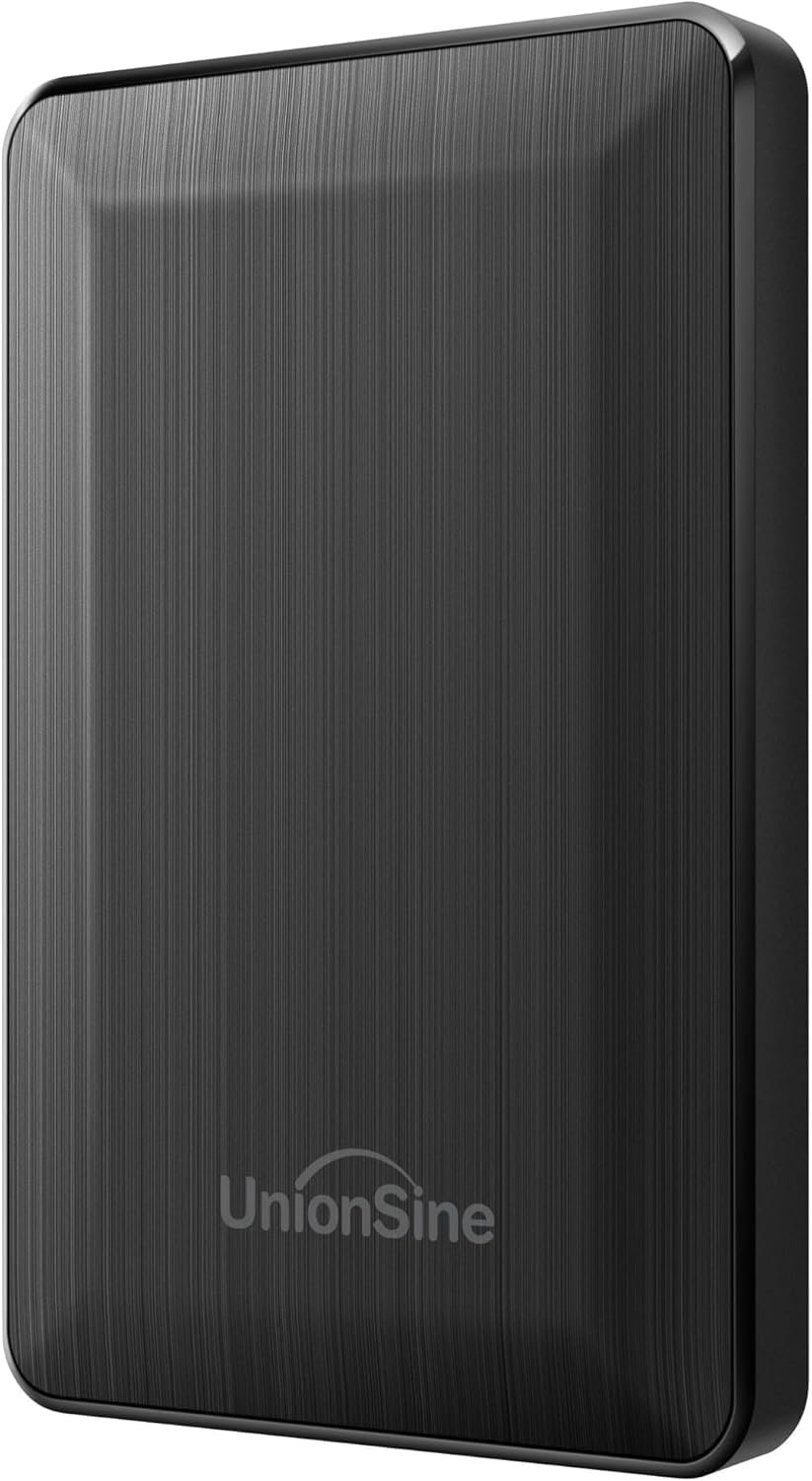 UnionSine 2.5″ Portable External Hard Drive 500GB, Black