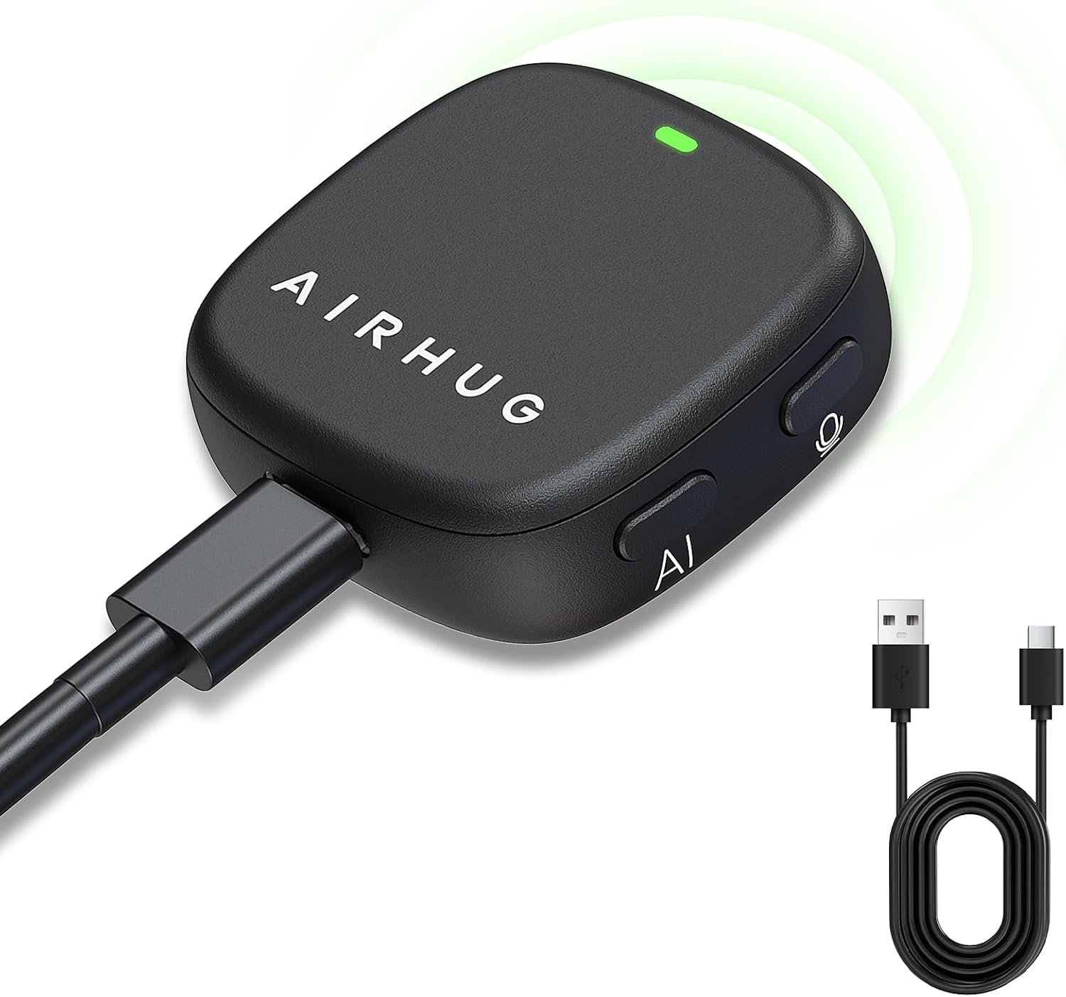AIRHUG Magnetic USB Microphone for PC/Mac, No Speaker, Flat Mount, 2m Cable