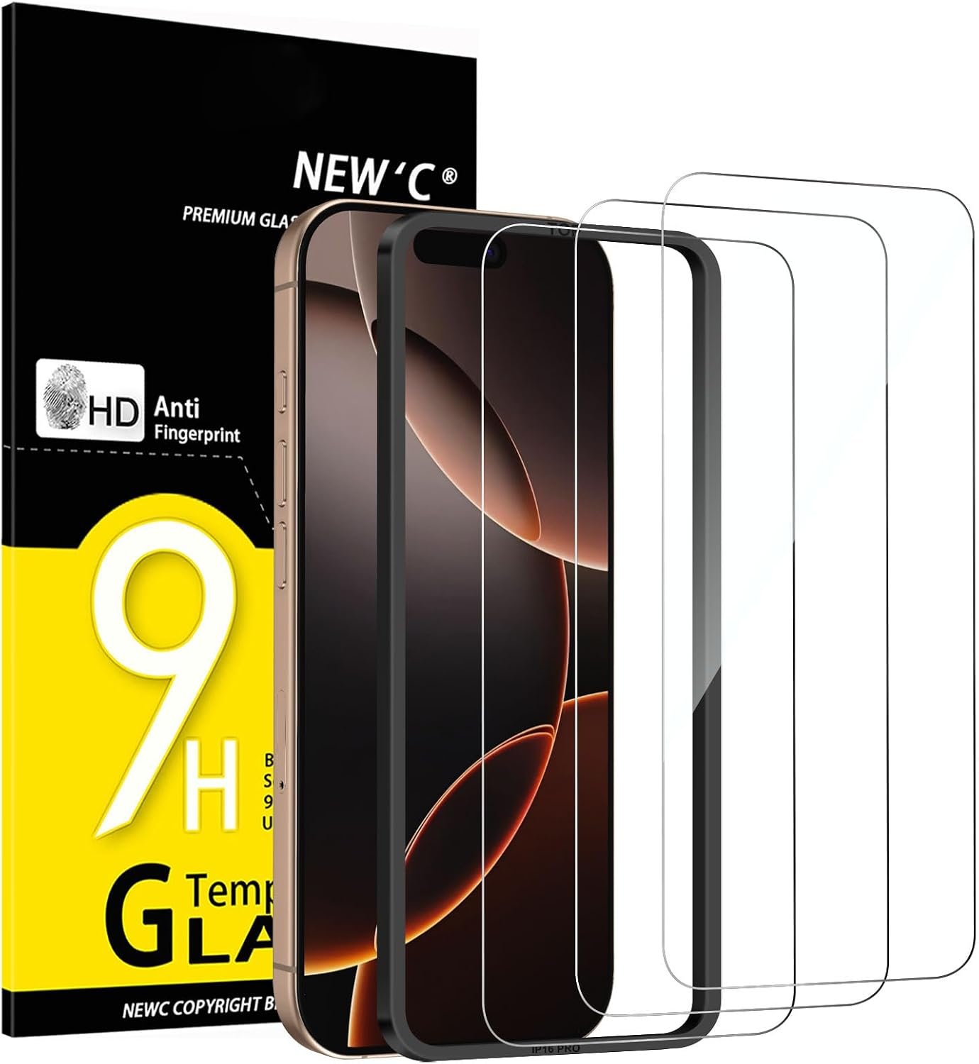 NEW’C for iPhone 17, iPhone 17 Pro, iPhone 16 Pro Screen Protector