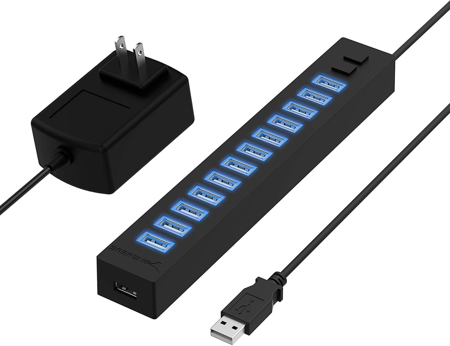 SABRENT 13-Port USB 2.0 Data Hub, Powered, 2 Switches (HB-U14P)