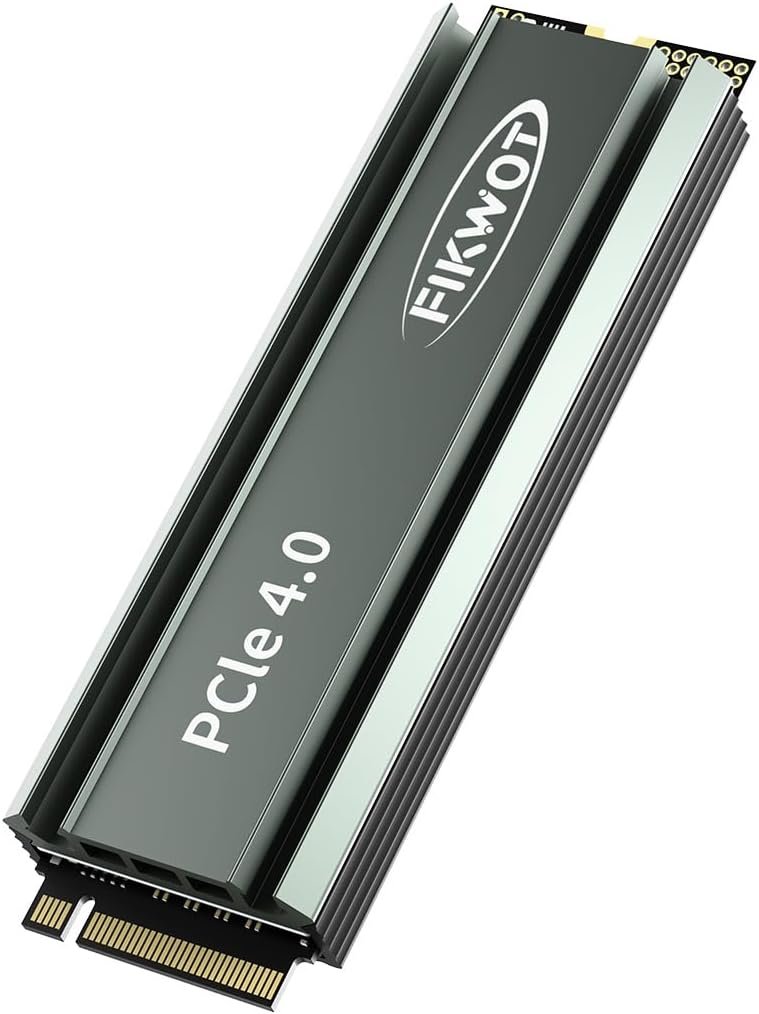 Fikwot FN960 1TB M.2 NVMe SSD PCIe Gen4 x4 2280 Internal Solid State Drive with Heatsink, Up to 5,000MB/s, Dynamic SLC Cache, Compatible with PS5 Internal SSD