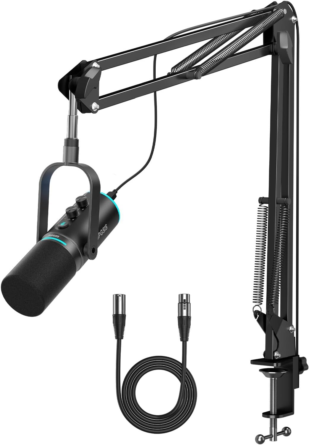 PUPGSIS XLR/USB Dynamic Podcast Microphone for Streaming/Recording/Gaming