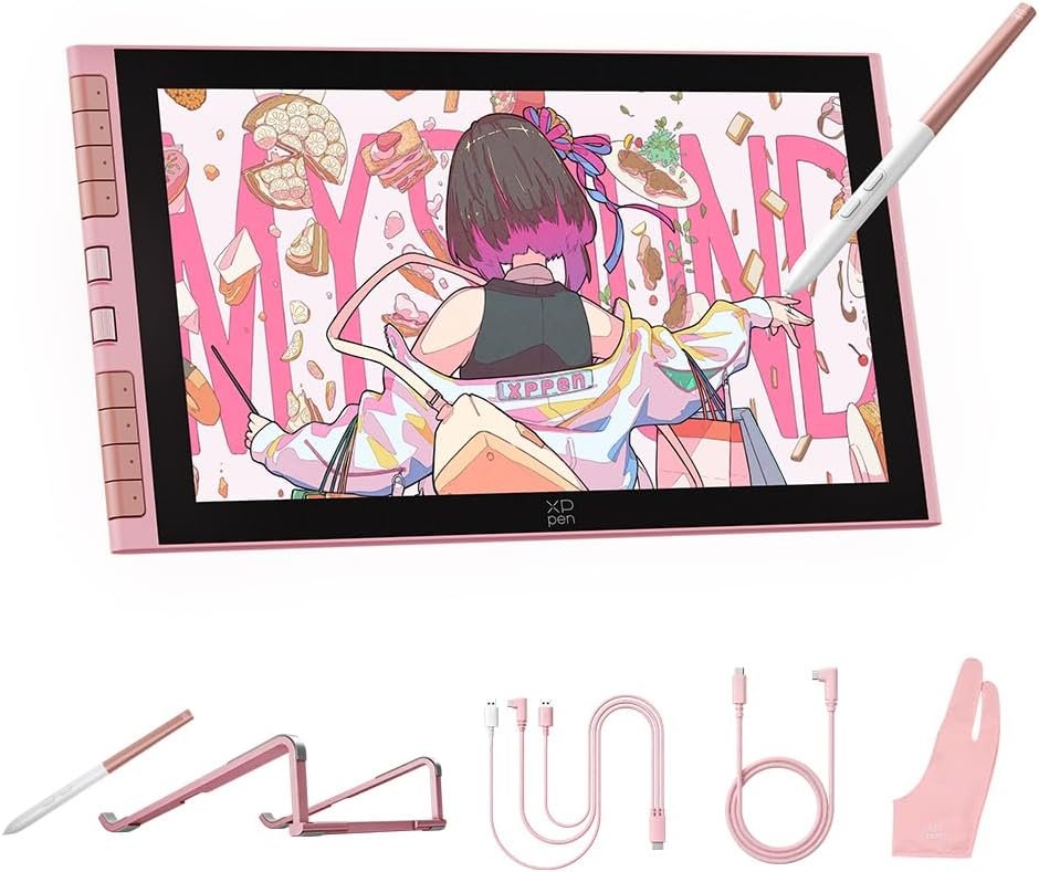 XPPen Artist 12 3rd 11.9″ Drawing Tablet with Screen Pink, 16K Stylus, X4