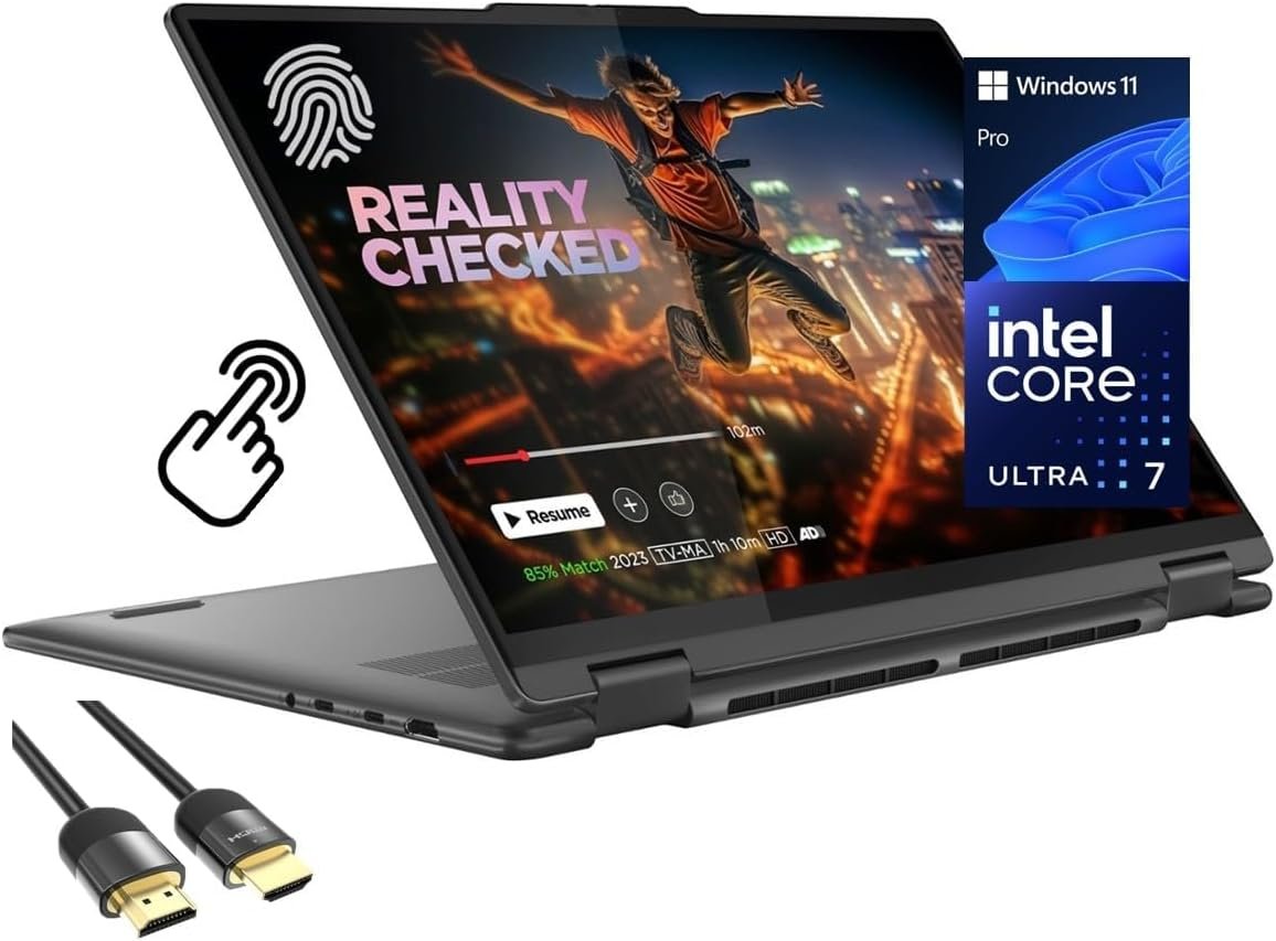 Lenovo Yoga 7i 2-in-1 Laptop, 16″ 2K Touchscreen Display, Core Ultra 7 155U