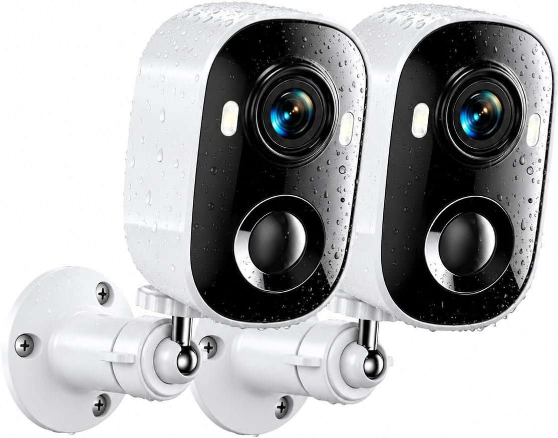 Security Cameras Wireless Outdoor, 2K Battery AI Motion Detection