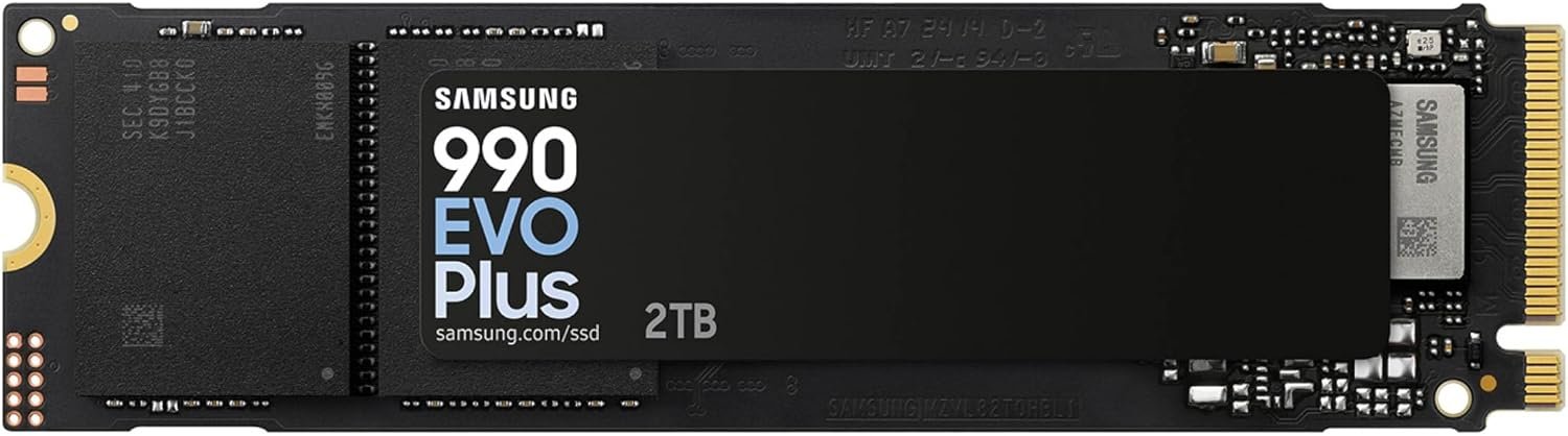 Samsung SSD 990 EVO Plus 2TB, PCIe Gen 4×4 | 5×2 M.2 2280, Up to 7,250 MB/s