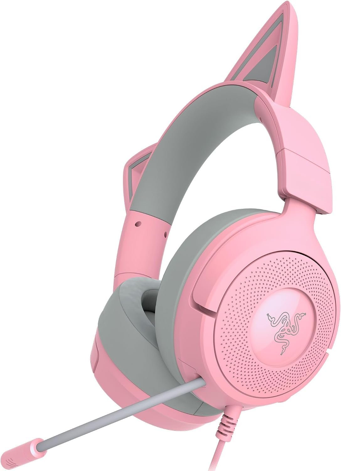 Razer Kraken Kitty V3 X Wired Gaming Headset, Kitty Ears, Pink