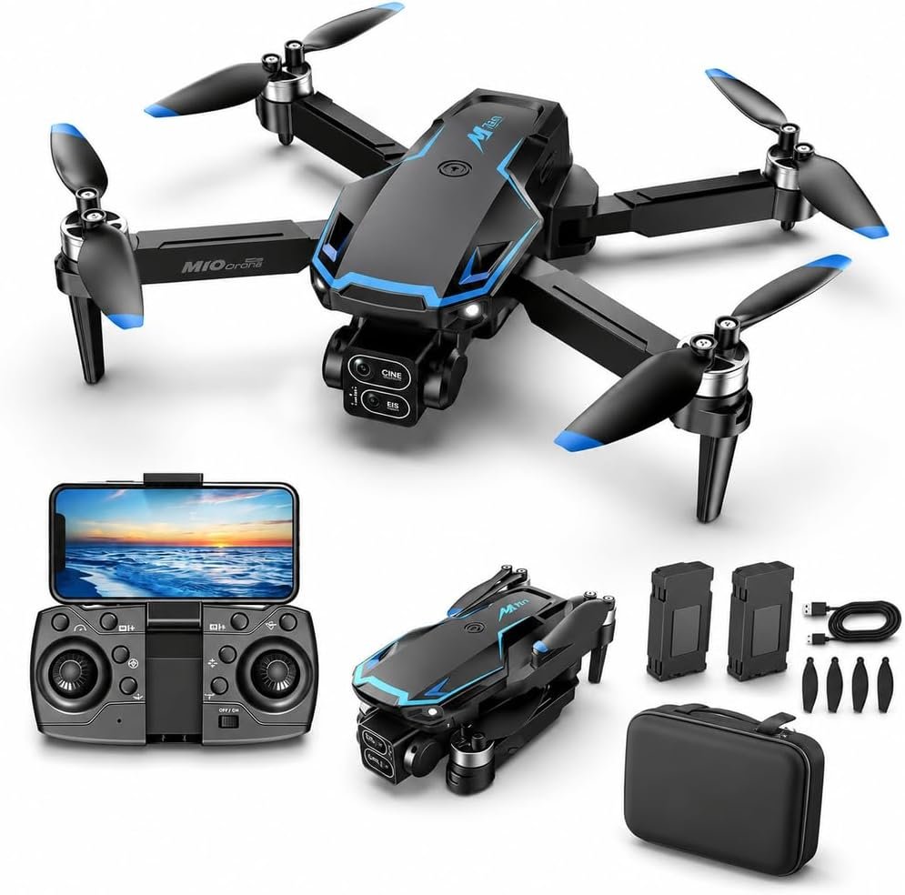 Drone with Camera for Kids Adults Beginners FPV RC Mini Drone One-Key Take Off/Landing 3 Speeds