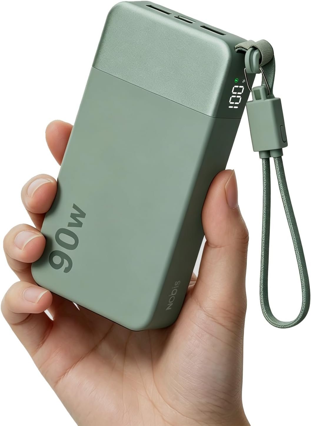 NOBIS Portable Charger 90W 20000mAh Power Bank with Detachable C-Cable