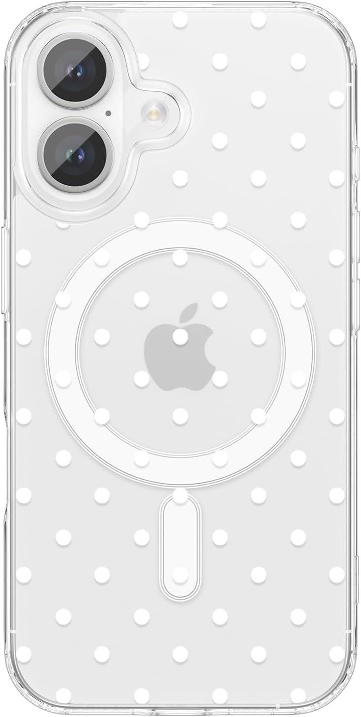 ZTOFERA Cute Polka Dot Case for iPhone 17 6.3″,White Dot