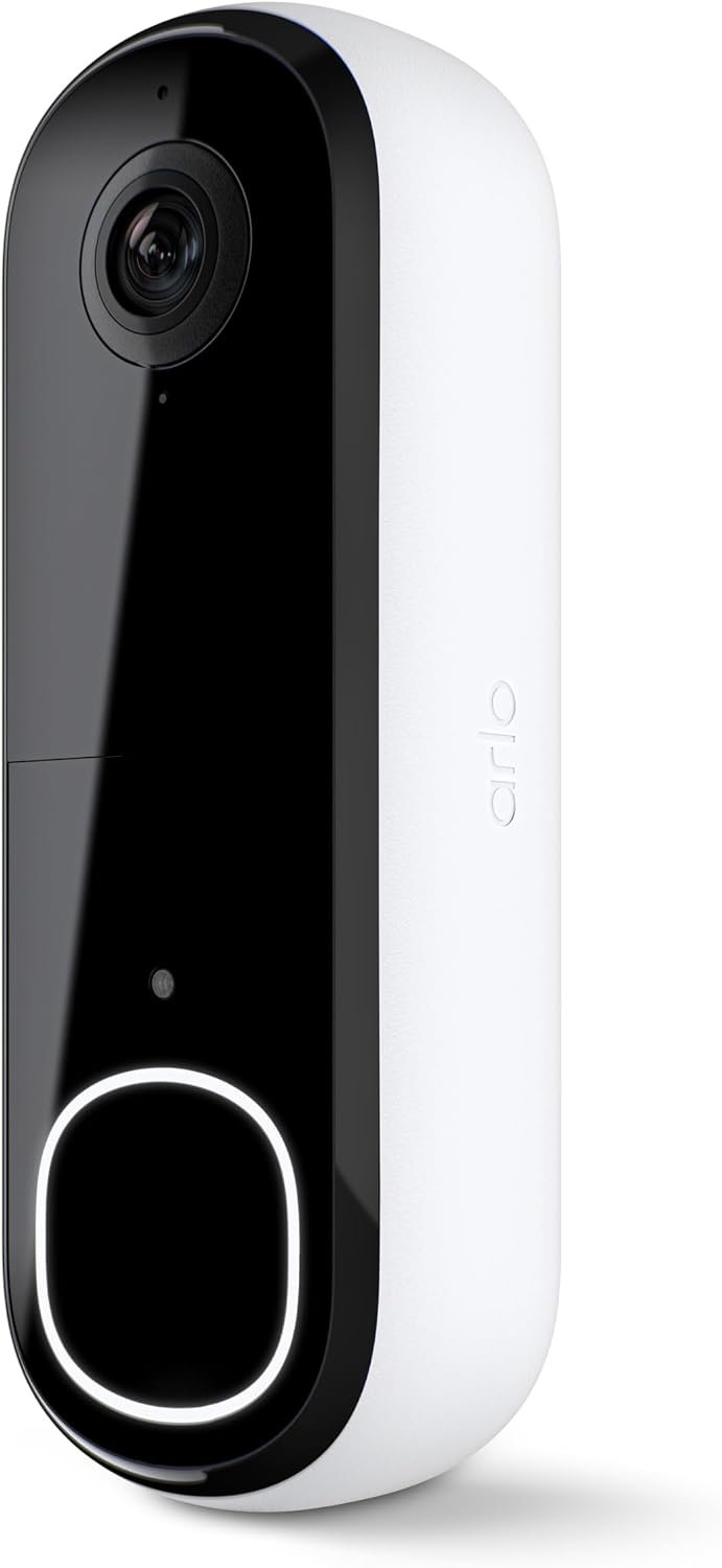 Arlo Video Doorbell 2K (2nd Gen) Wireless or Wired – 1-Cam
