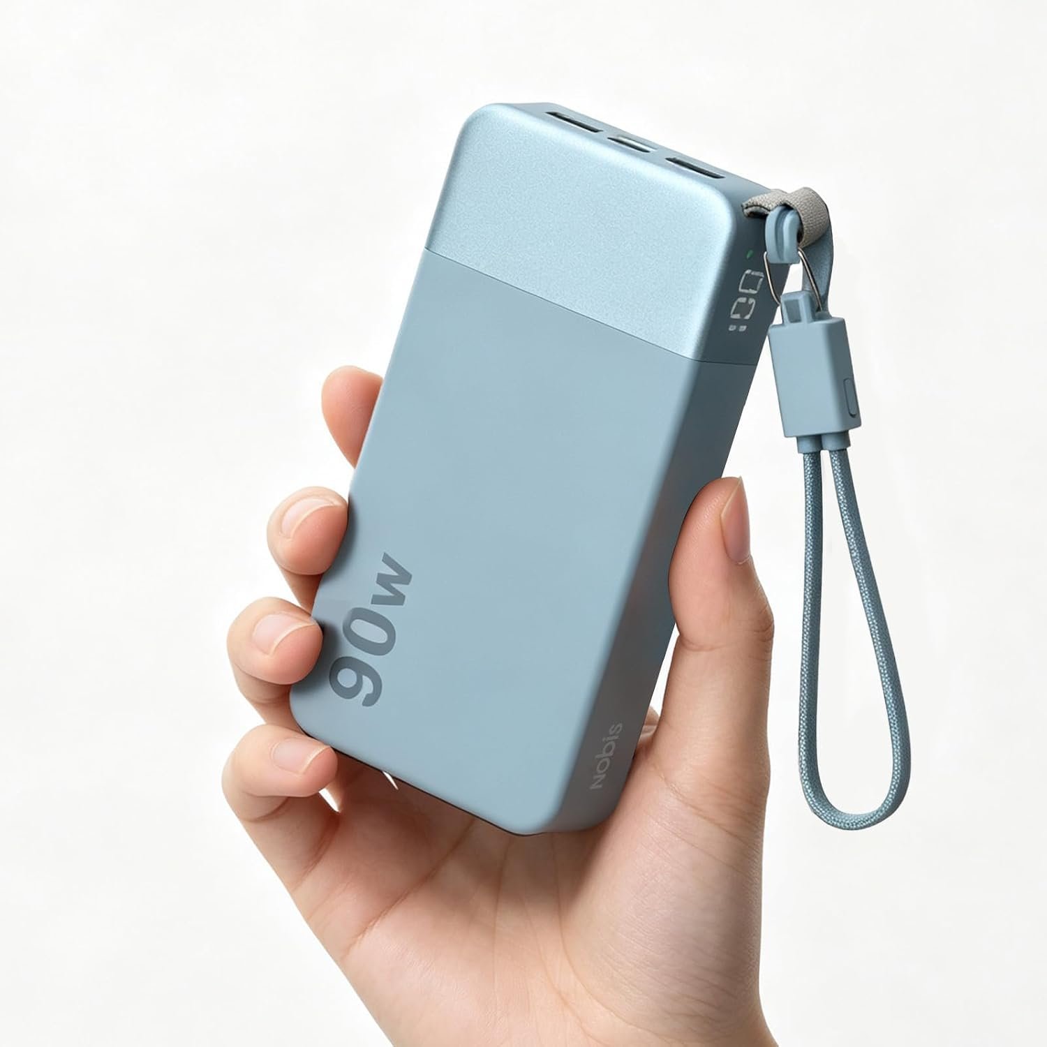 NOBIS Portable Charger 90W 20000mAh Power Bank with Detachable C-Cable