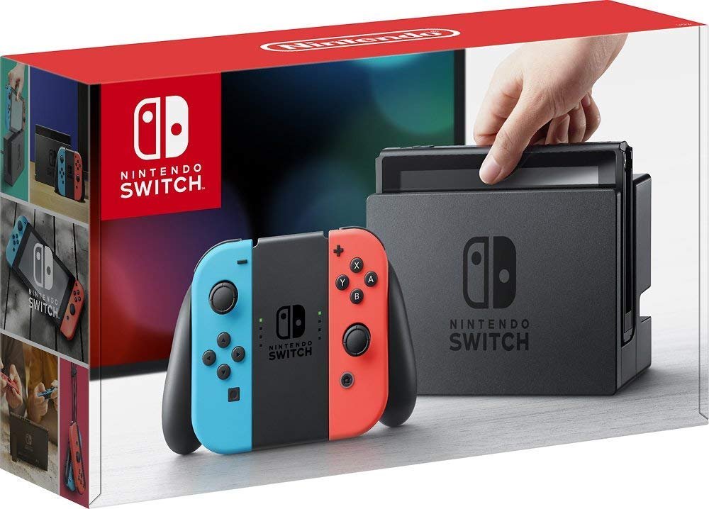 Nintendo Switch 32GB Console – Neon Red/Neon Blue Joy-Con (Renewed)