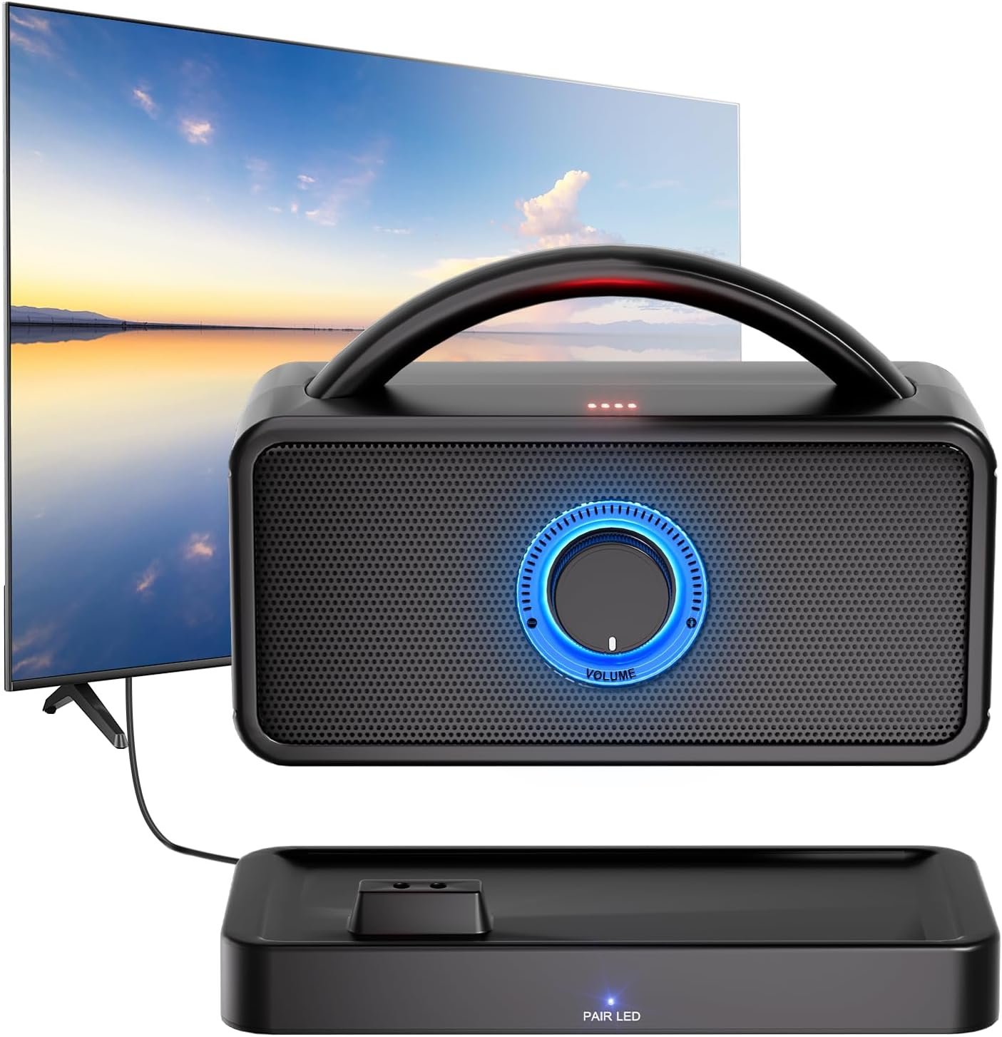 5.8 GHz Wireless TV Speakers for Hard of Hearing Seniors