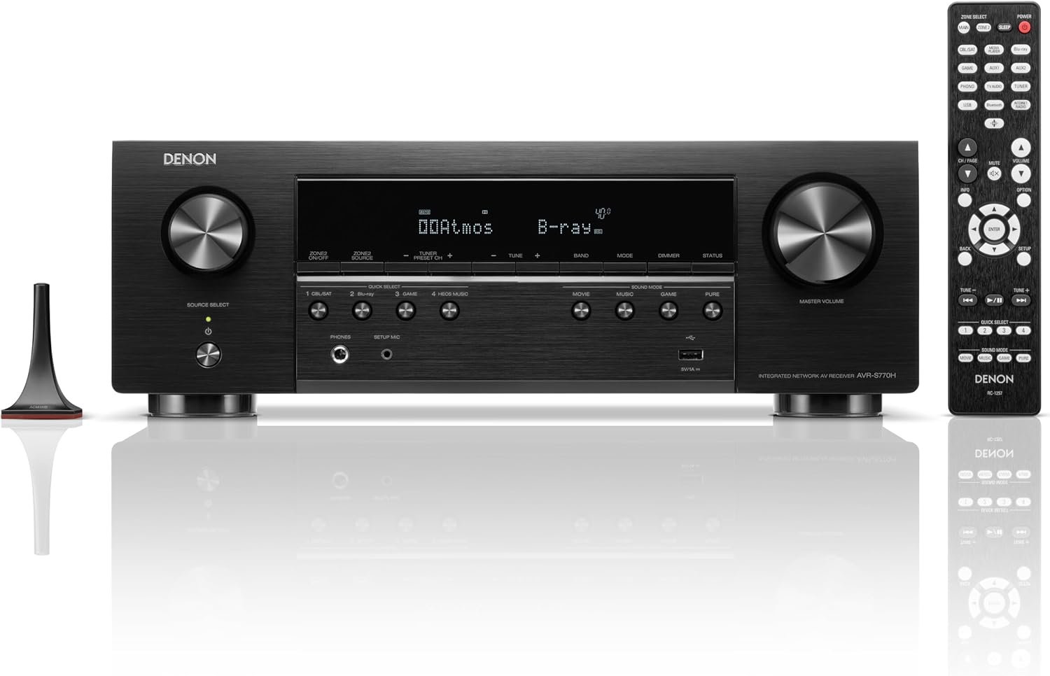 Denon AVR-S770H 7.2 Ch Home Theater Receiver, 8K UHD HDMI Receiver 75W X 7