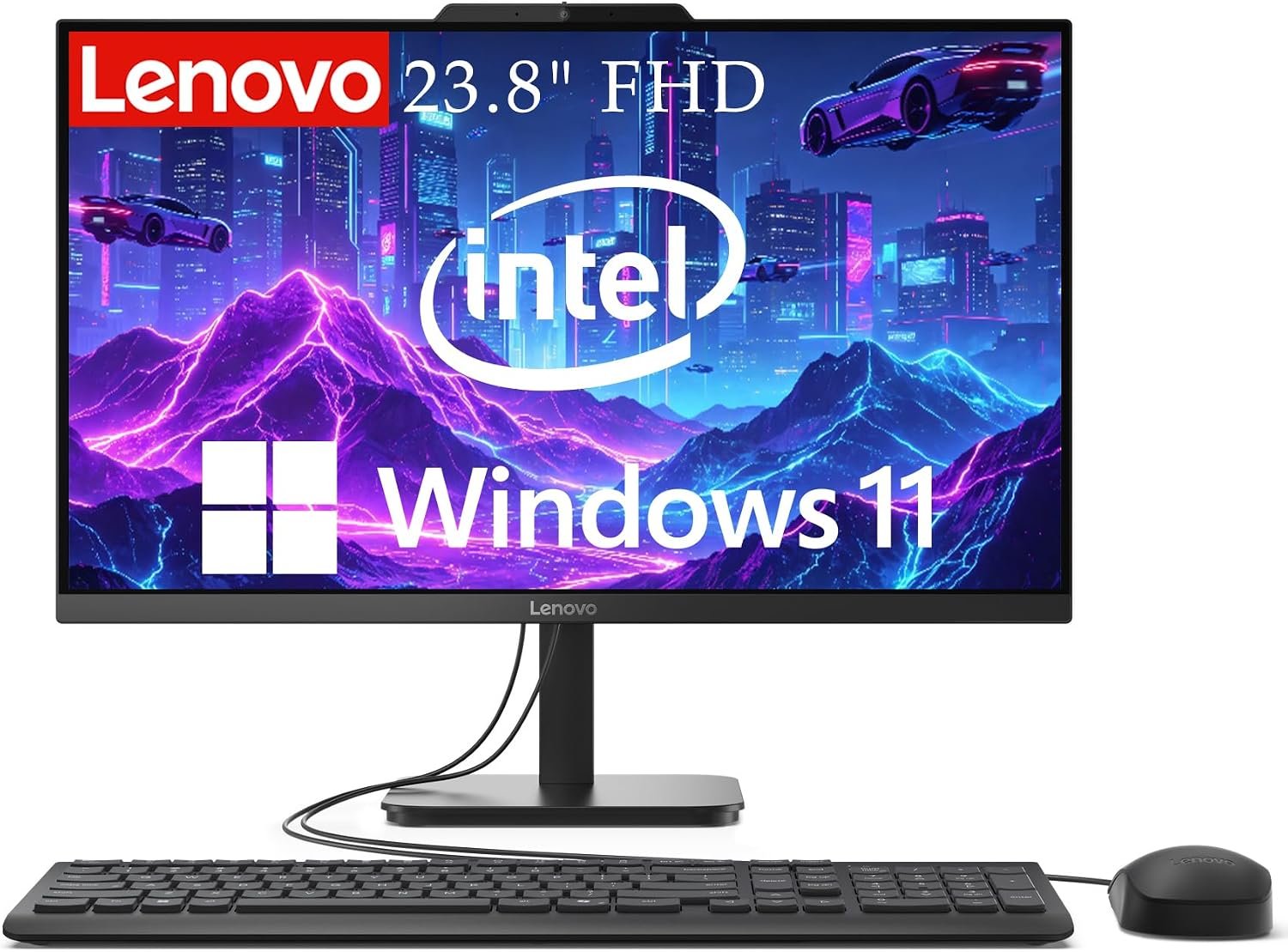 Lenovo IdeaCentre 24″ FHD All-in-One Desktop, 8GB RAM 512GB SSD