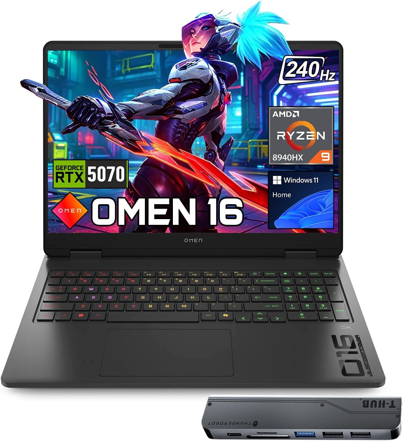 HP OMEN 16 RTX 5070 AMD Ryzen 9 8940HX 240Hz Gaming Laptop