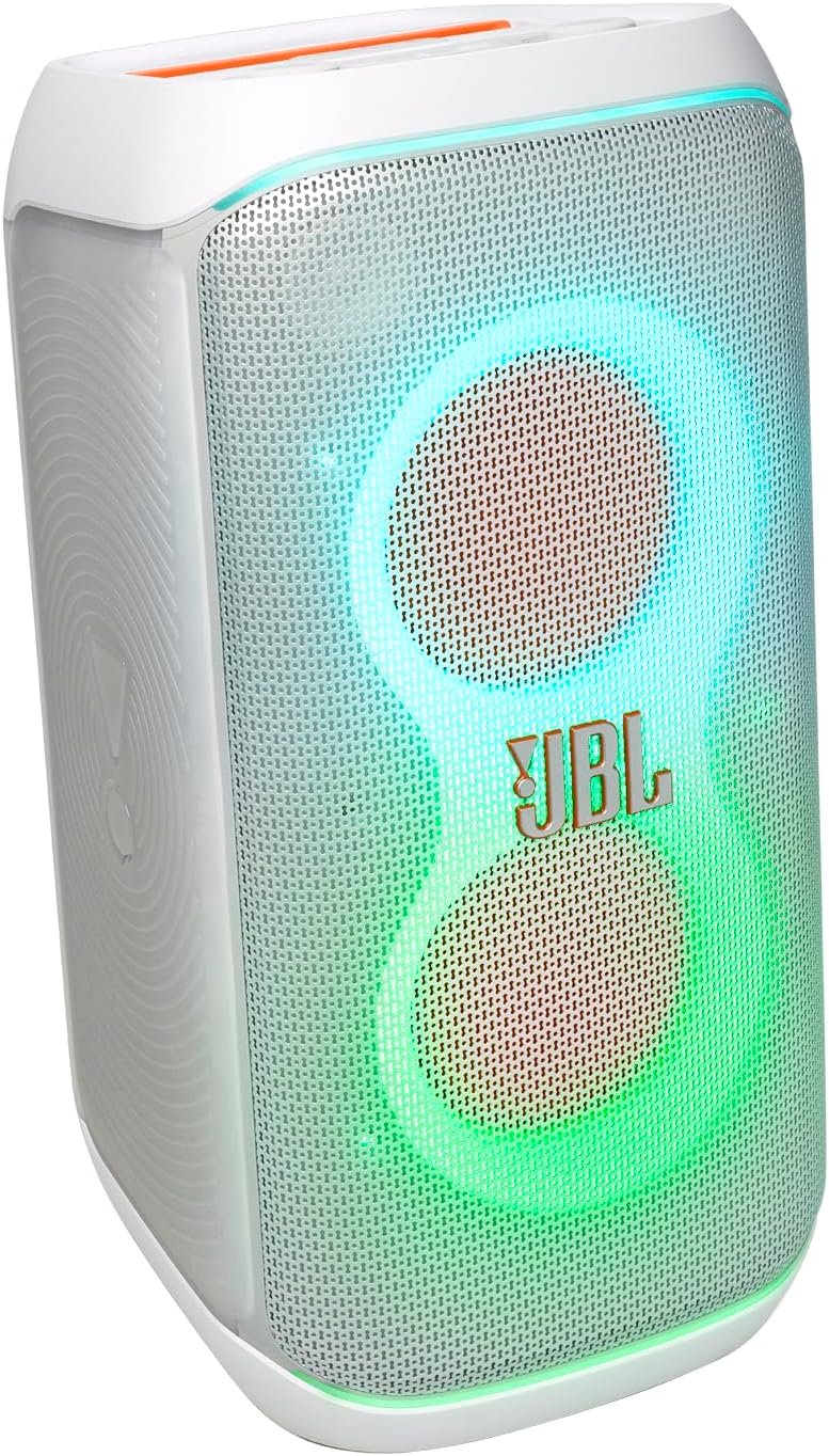JBL PartyBox Club 120 Portable Party Speaker, Bluetooth, Lights – White