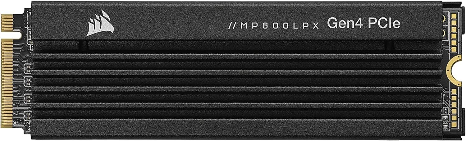 Corsair MP600 PRO LPX 2TB M.2 NVMe PCIe x4 Gen4 SSD – Optimized for PS5 (Up to 7,100MB/sec Sequential Read & 5,800MB/sec Sequential Write Speeds, High-Speed Interface, Compact Form Factor) Black