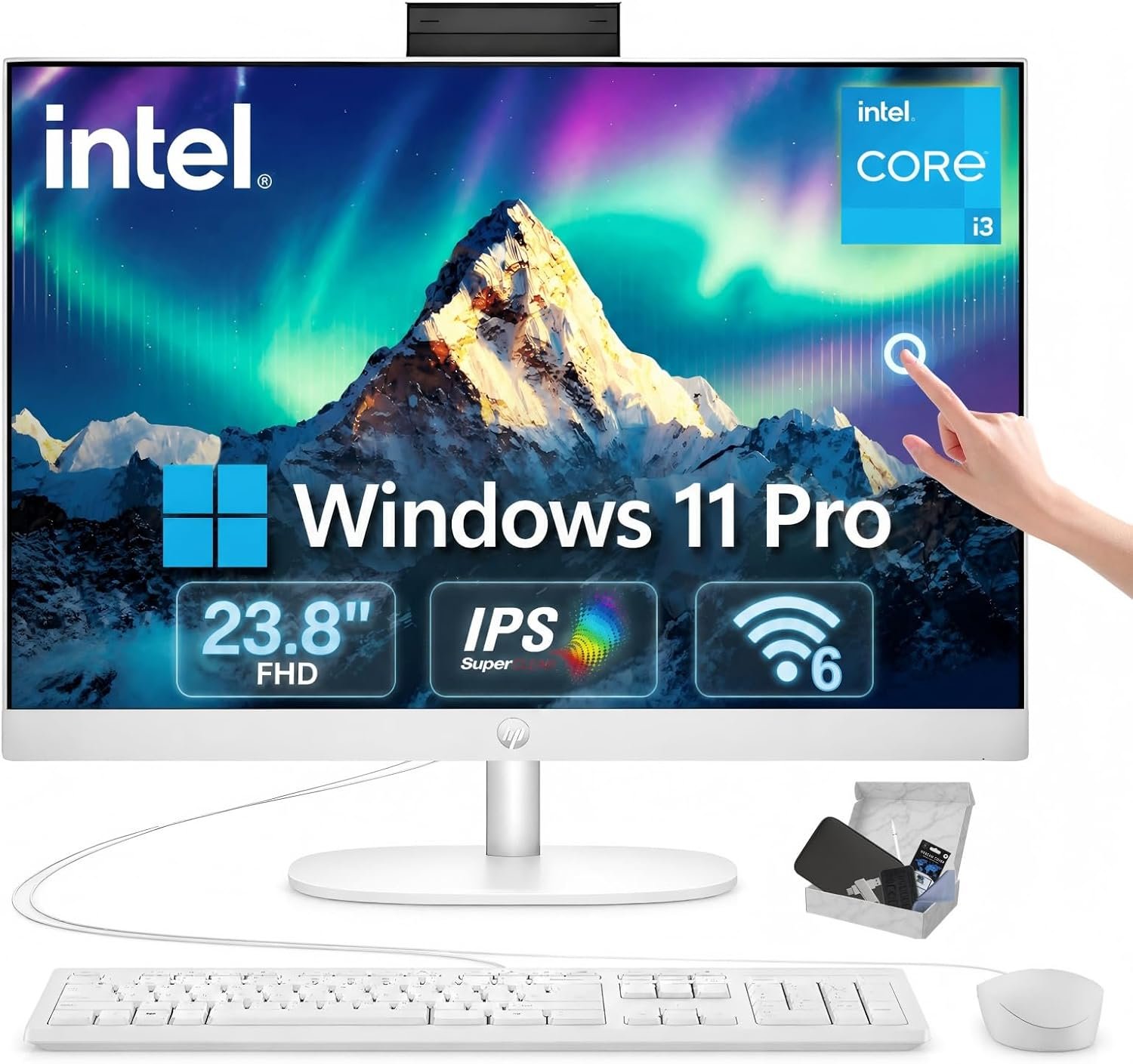 HP All-in-One Desktop Computer, Core i3 N300, 16GB 512GB SSD