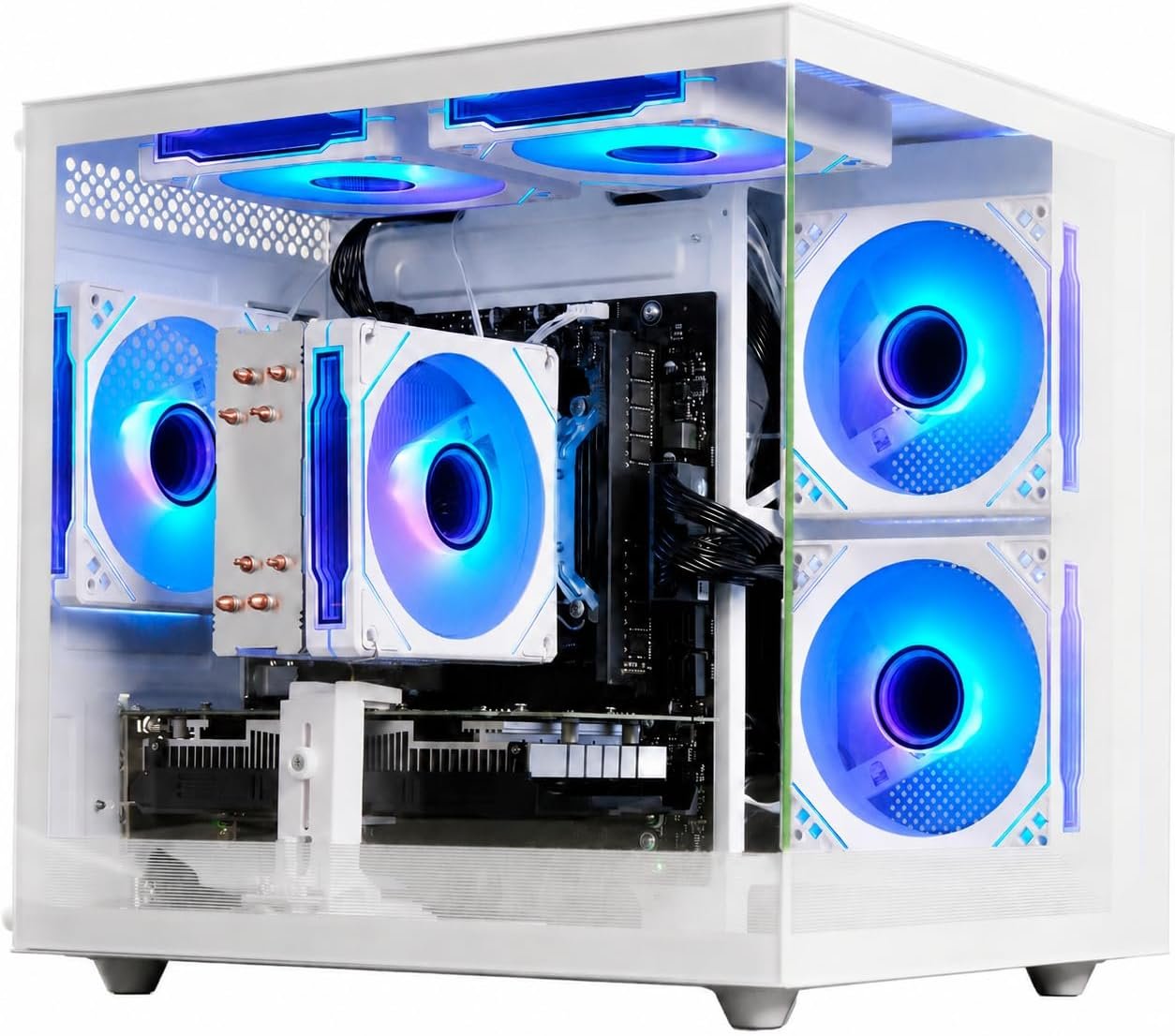Prebuilt Gaming PC Desktop, Ryzen 7 4700LE, Radeon RX 580 8GB