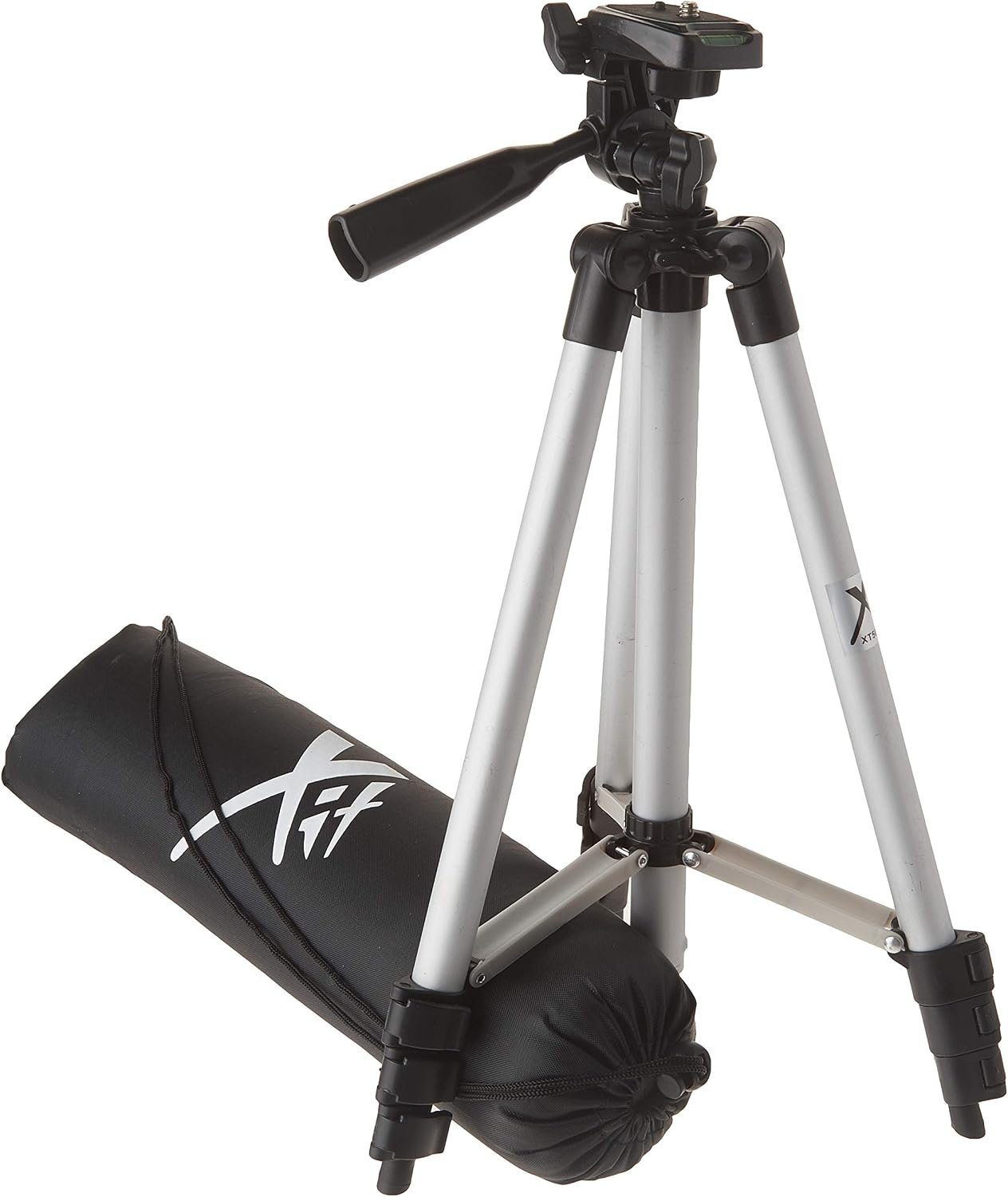 50 Inch Aluminum Camera Tripod with 3-Way Pan Head & Quick-Release Plate – Lightweight DSLR & Mirrorless Tripod with Bubble Level for Photography & Video