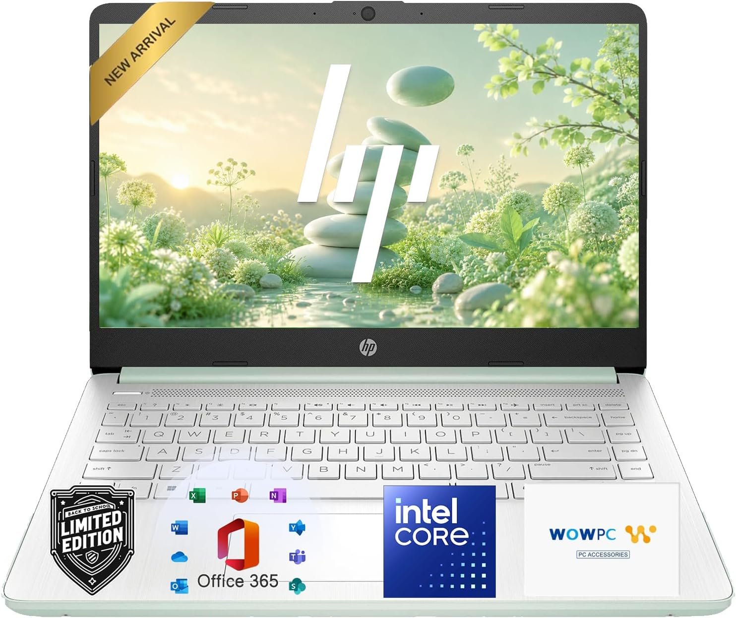 HP 14 inch Laptop, 2027 Edition, 4GB DDR5 RAM, 128GB SSD, Intel N150 CPU