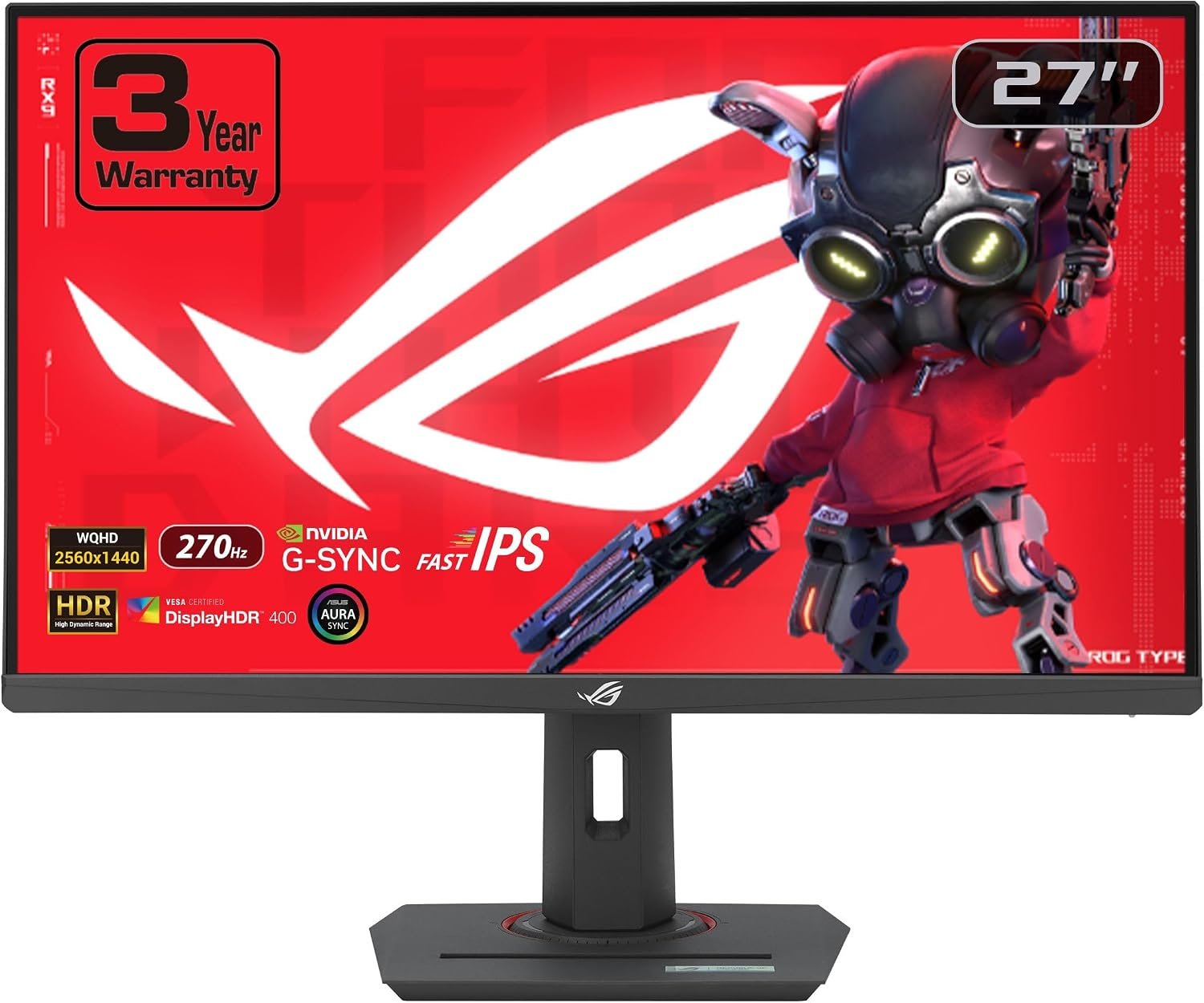 ASUS ROG XG27ACMG 27 Inch 1440p 270Hz USB-C G-SYNC HDR Gaming Monitor