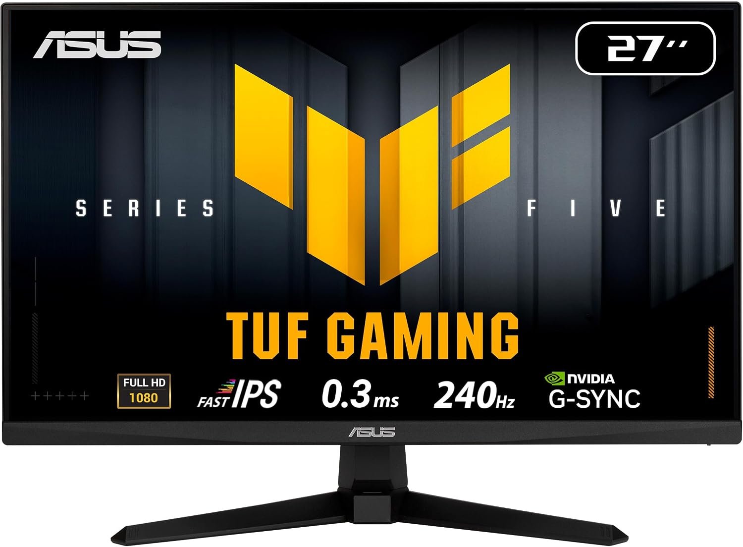 ASUS TUF VG279QM5A 27 Inch 1080p 240Hz Fast IPS G-SYNC Gaming Monitor